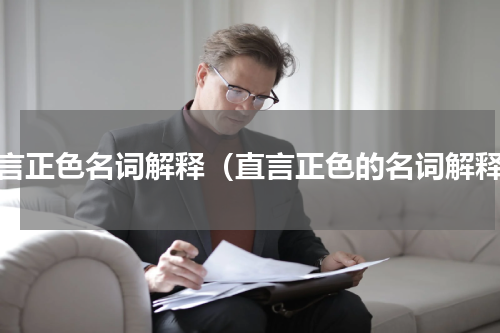 直言正色名词解释（直言正色的名词解释）