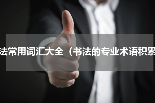 书法常用词汇大全（书法的专业术语积累）