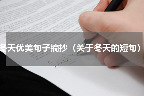 冬天优美句子摘抄（关于冬天的短句）