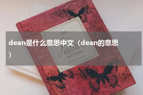 dean是什么意思中文（dean的意思）