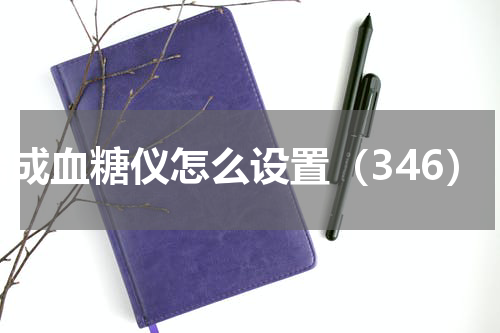 怡成血糖仪怎么设置（346）