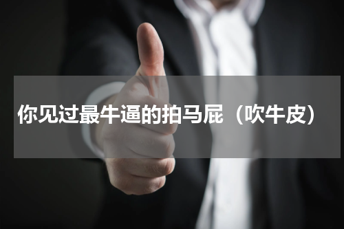 你见过最牛逼的拍马屁（吹牛皮）