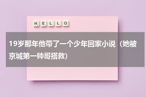 19岁那年他带了一个少年回家小说（她被京城第一帅哥搭救）