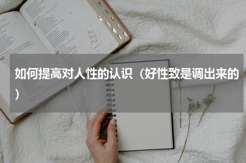 如何提高对人性的认识（好性致是调出来的）