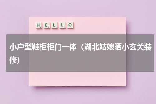 小户型鞋柜柜门一体（湖北姑娘晒小玄关装修）