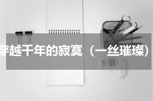 穿越千年的寂寞（一丝璀璨）