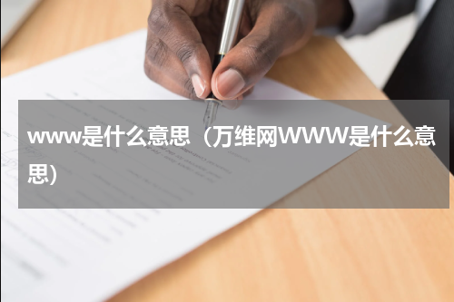 www是什么意思（万维网WWW是什么意思）