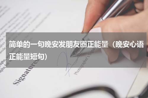 简单的一句晚安发朋友圈正能量（晚安心语正能量短句）
