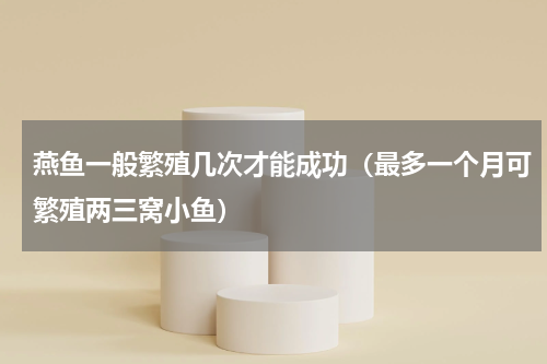 燕鱼一般繁殖几次才能成功（最多一个月可繁殖两三窝小鱼）