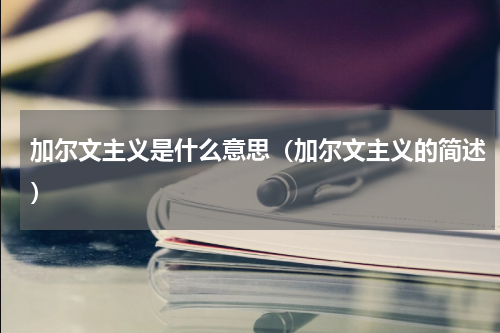 加尔文主义是什么意思（加尔文主义的简述）