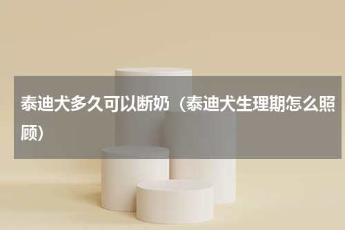 泰迪犬多久可以断奶（泰迪犬生理期怎么照顾）