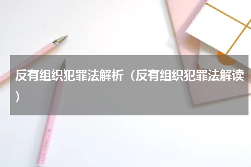 反有组织犯罪法解析（反有组织犯罪法解读）