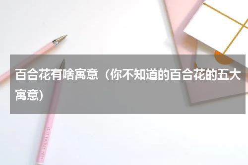 百合花有啥寓意（你不知道的百合花的五大寓意）