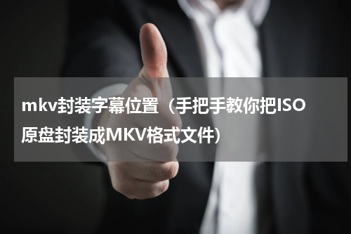mkv封装字幕位置（手把手教你把ISO原盘封装成MKV格式文件）