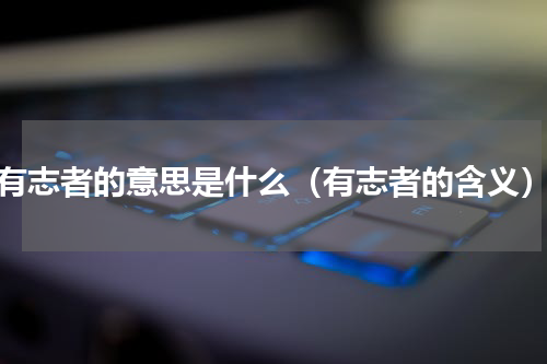 有志者的意思是什么（有志者的含义）