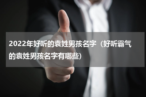 2022年好听的袁姓男孩名字（好听霸气的袁姓男孩名字有哪些）