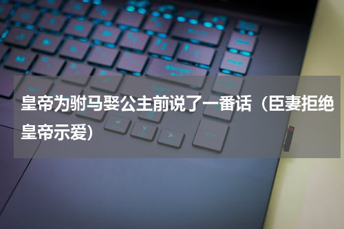皇帝为驸马娶公主前说了一番话（臣妻拒绝皇帝示爱）