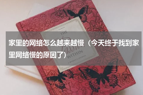 家里的网络怎么越来越慢（今天终于找到家里网络慢的原因了）