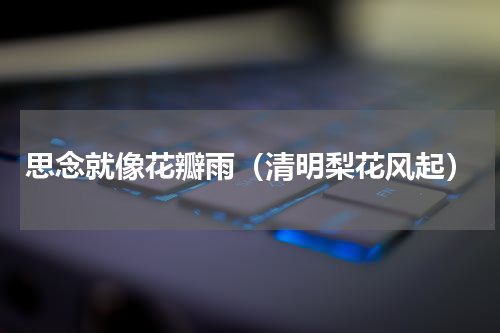 思念就像花瓣雨（清明梨花风起）