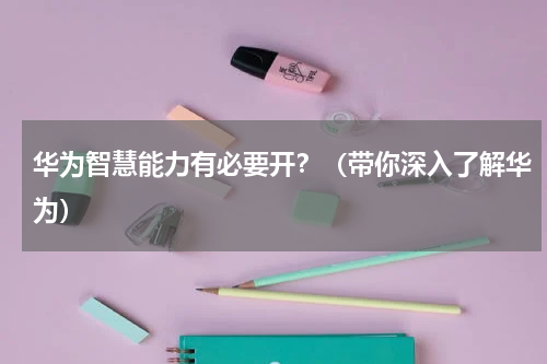 华为智慧能力有必要开？（带你深入了解华为）