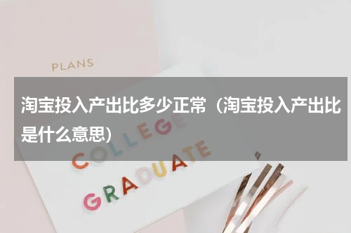 淘宝投入产出比多少正常（淘宝投入产出比是什么意思）