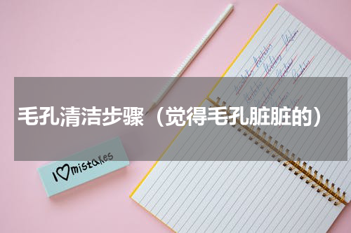 毛孔清洁步骤（觉得毛孔脏脏的）