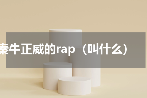 秦牛正威的rap（叫什么）