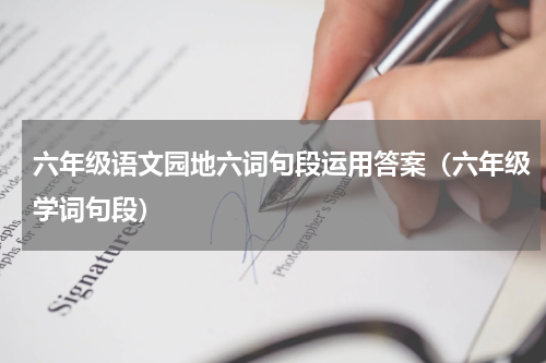 六年级语文园地六词句段运用答案（六年级学词句段）