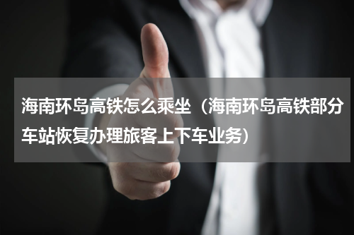 海南环岛高铁怎么乘坐（海南环岛高铁部分车站恢复办理旅客上下车业务）