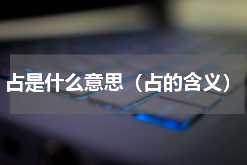 占是什么意思（占的含义）