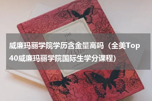 威廉玛丽学院学历含金量高吗（全美Top40威廉玛丽学院国际生学分课程）