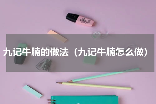九记牛腩的做法（九记牛腩怎么做）