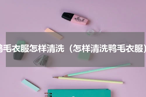 鸭毛衣服怎样清洗（怎样清洗鸭毛衣服）