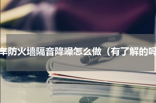 汽车防火墙隔音降噪怎么做（有了解的吗）