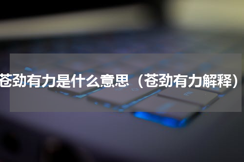 苍劲有力是什么意思（苍劲有力解释）