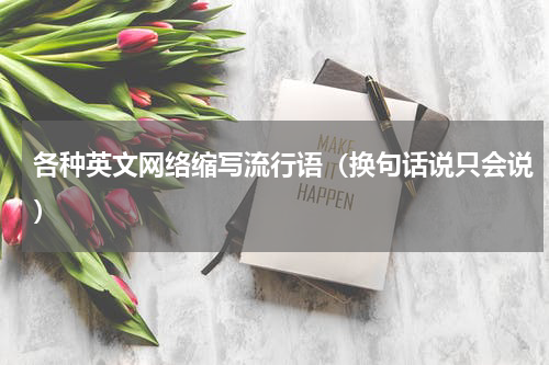 各种英文网络缩写流行语（换句话说只会说）