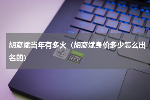 胡彦斌当年有多火（胡彦斌身价多少怎么出名的）