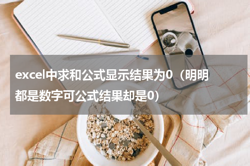 excel中求和公式显示结果为0（明明都是数字可公式结果却是0）
