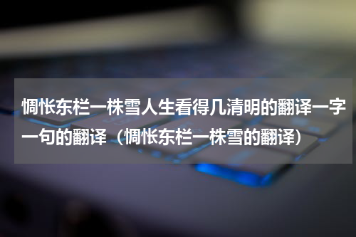 惆怅东栏一株雪人生看得几清明的翻译一字一句的翻译（惆怅东栏一株雪的翻译）