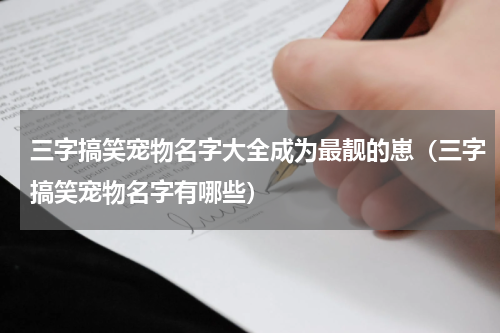 三字搞笑宠物名字大全成为最靓的崽（三字搞笑宠物名字有哪些）