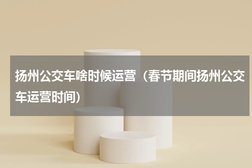 扬州公交车啥时候运营（春节期间扬州公交车运营时间）