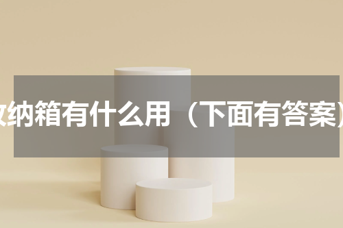 收纳箱有什么用（下面有答案）