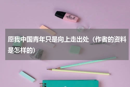 愿我中国青年只是向上走出处（作者的资料是怎样的）