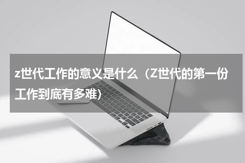 z世代工作的意义是什么（Z世代的第一份工作到底有多难）