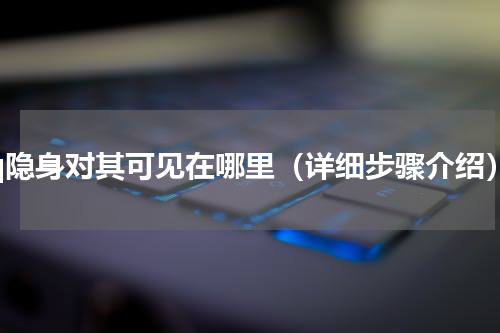 qq隐身对其可见在哪里（详细步骤介绍）
