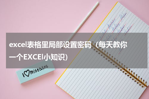 excel表格里局部设置密码（每天教你一个EXCEl小知识）