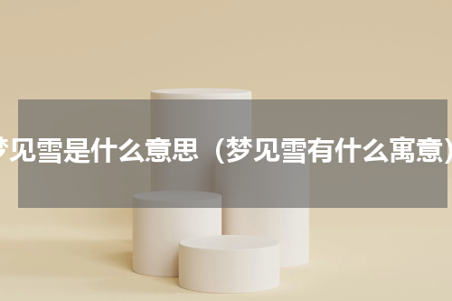 梦见雪是什么意思（梦见雪有什么寓意）
