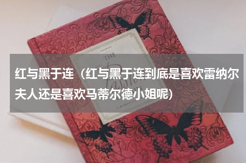 红与黑于连（红与黑于连到底是喜欢雷纳尔夫人还是喜欢马蒂尔德小姐呢）