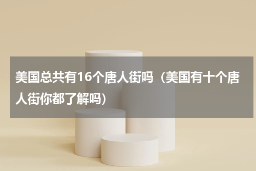 美国总共有16个唐人街吗（美国有十个唐人街你都了解吗）
