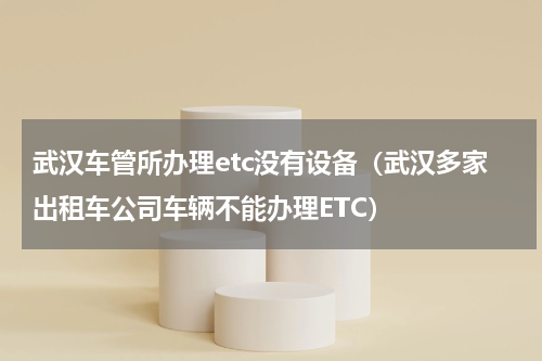 武汉车管所办理etc没有设备（武汉多家出租车公司车辆不能办理ETC）